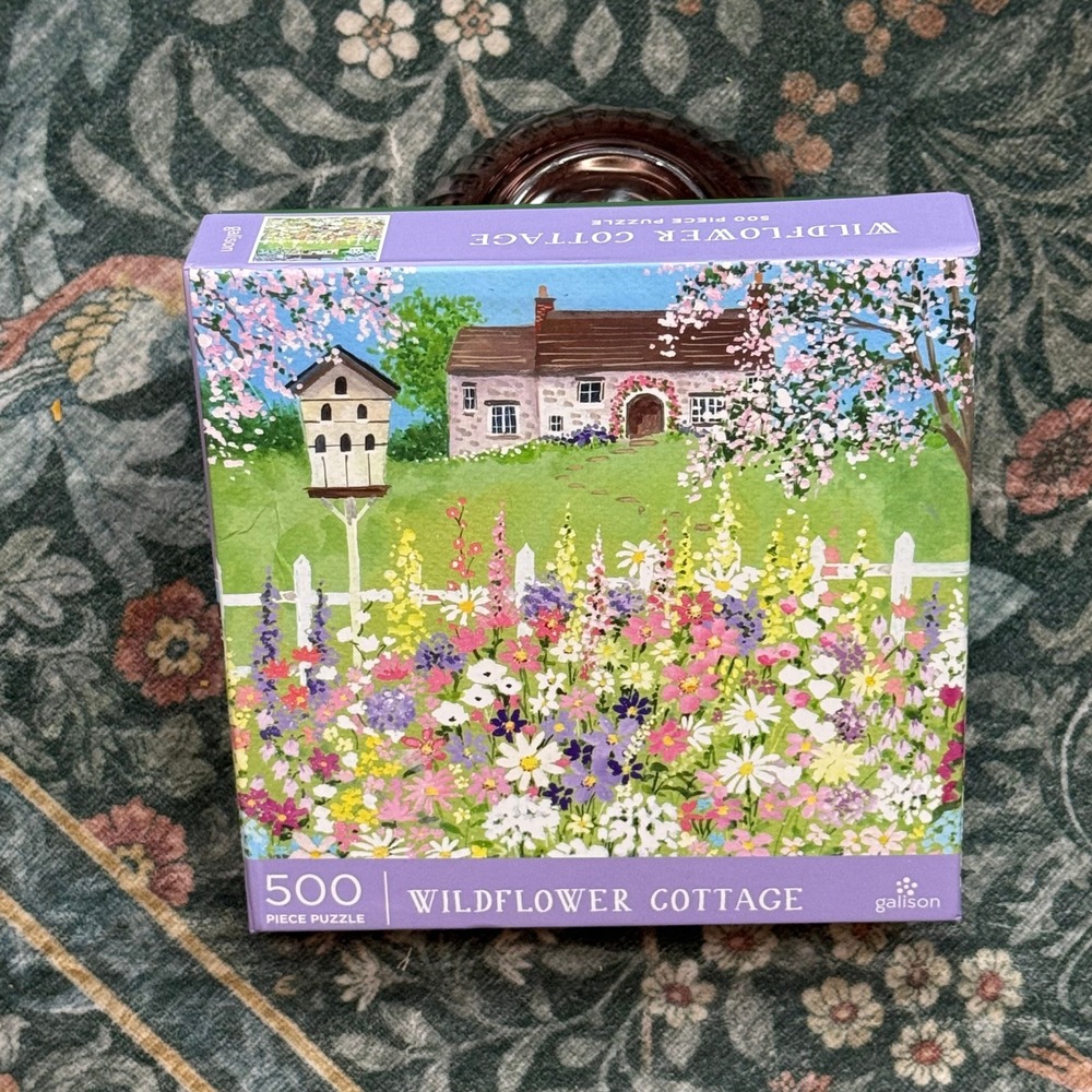 Galison Wildflower Cottage 500 Piece Jigsaw Puzzle Tim Mason Floral Art 20x20